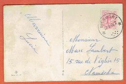 J - Relais - Sterstempel Bierwart Vers Namèche 1959 - CP Joyeuse Paques - Sternenstempel