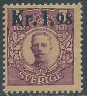 1917 SVEZIA PACCHI POSTALI 1,98 SU 5 K MNH ** - RB8 - Dienstzegels