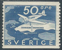 1936 SVEZIA POSTA AEREA AEROPORTO DI BROMMA MH * - RB9 - Nuevos