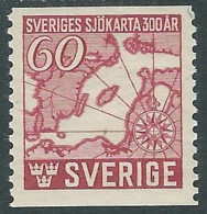 1944 SVEZIA CARTA MARITTIMA 60 ORE MH * - RB8-10 - Unused Stamps