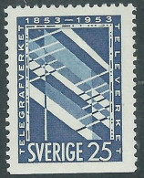 1953 SVEZIA SERVIZIO TELEGRAFICO 25 ORE D. 3 LATI MH * - RB1-6 - Ungebraucht