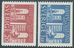 1961 SVEZIA LEGGE PRESCRIZIONI SULLA STAMPA 2 VALORI MNH ** - RB1-7 - Unused Stamps