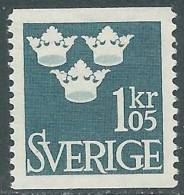 1961-69 SVEZIA TRE CORONE 105 ORE MNH ** - RB13-10 - Unused Stamps