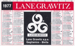 Calendarietto - Lane Grawitz - Gaglianico - Biella - Anno 1977 - Small : 1971-80