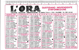Calendarietto - L'ora - Quotidiano Indipendente D'informazione - Palermo - Anno 1974 - Petit Format : 1971-80