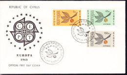 CHYPRE , YT 250/2, 1965 FDC, CEPT, EUROPA   (FDC29) - Cartas