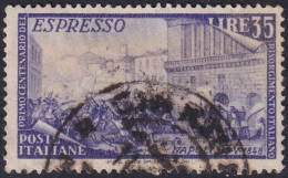 Italy 1948 Sc E26 Italia Sa Espressi 32 Used Toned - Express/pneumatic Mail