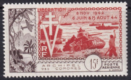 Comoro Islands 1954 Sc C4 Comores Yt PA4 Air Post MH* - Luchtpost