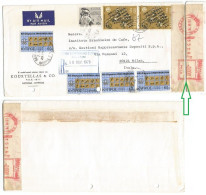 Cyprus Commerce AirmailCV Nicosia 25nov1976 With 7 Stamps (Olympics Montreal'76 + Others) + 0.000 Mils Red Meter Label - Covers & Documents