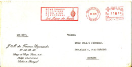 Portugal Cover With Red Meter Cancel Sent To Denmark 30-3-1978 - Lettres & Documents