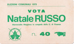 Calendarietto - Partito Repubblicano Italiano - Mar.magg. In Congedo Della Guardia Di Finanza - Anno 1975 - Petit Format : 1971-80