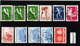 IMOdd/19 SCHWEDEN 1953  Michl 379/84 Used / Gestempelt SIEHE ABBILDUNG - Gebraucht