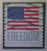 United States, Scott #5789a, Used(o), 2023 Coil, Freedom Flag, (63¢), Gray, Blue, And Red - Usati