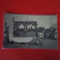 CARTE PHOTO KENITRA MI CAREME 1929 CHAR A FLEURS - Otros & Sin Clasificación