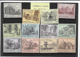 Poste Vaticane Fontane E Vedute Del Vaticano 12 Timbres Neuf 1975:76 Serie Complete Cls 3 N0166 - Nuevos