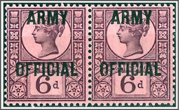 QV 1901. ARMY OFFICIAL Overprint On 6d Purple And Rose-Red. Very Light Mounted Mint - Unused Stamps