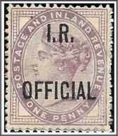 QV SGO4 1d Lilac I.R. OFFICIAL Mounted Mint - Nuevos