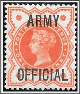 QV SGO41, ½d Vermilion, ARMY OFFICIAL Mounted Mint - Ongebruikt