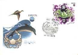 Soviet Union:Russia:USSR:FDC, EXPO 1975, Crab - FDC