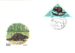 Soviet Union:Russia:USSR:FDC, Animal, Beaver, 1973 - FDC