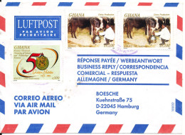 Ghana Air Mail Cover Sent To Germany Topic Stamps - Ghana (1957-...)