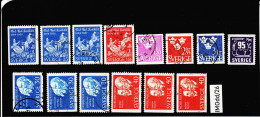 IMOdd/26 SCHWEDEN 1964 Michl 515/16 + 525/28 + 529/30  Gestempelt / Entwertet  ZÄHNUNG Und STEMPEL SIEHE ABBILDUNG - Usados