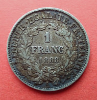 - Cérès. 1 Franc. 1888 A - Argent - - 1 Franc