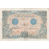 France, 20 Francs, Bleu, 1912-02-07, P.1149, TB+ - 20 F 1905-1913 ''Bleu''