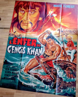 Affiche Ciné Orig Enfer De Gengis Khan Ken CLARK Mark FOREST 120X160 1964 Belinsky - Affiches & Posters