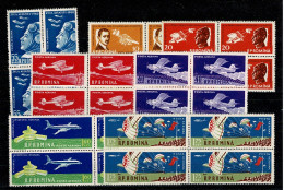 1960 ROUMANIE - PA N°111/7 ** In 4erBlocs ! :  Aviation - Unused Stamps