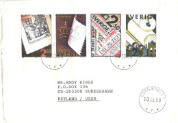 Sweden:Cover, Eskiltuna Cancellation On Stamps Strip, 1990 - Covers & Documents