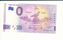 Billet Touristique  0 Euro  - FORT DE VAUX -  2022-1 -  UEYU -  N° 1053 - Other & Unclassified