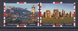 2018 United Nations Geneva Stonehenge  United Kingdom UK Flags Edinburgh Complete Set Of 2 MNH @ BELOW FACE VALUE - Ungebraucht