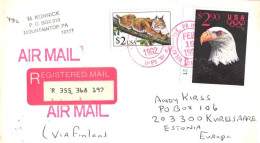 USA:United States:Cover, Registered Air Mail, 1992 - Cartas & Documentos