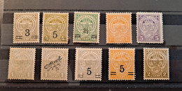 LOT DE TIMBRES NEUFS* DE 1907/19.AVEC ET SANS SURCHARGES - 1907-24 Wapenschild