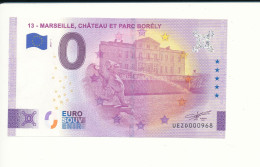 Billet Touristique  0 Euro  - 13 - MARSEILLE, CHÂTEAU ET PARC BORELY -  2022-1 -  UEZD -  N° 968 - Autres & Non Classés