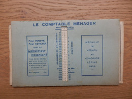 CARTE LE COMPTABLE MENAGER MEDAILLE DE VERMEIL CONCOURS LEPINE 1925 - Materiale E Accessori