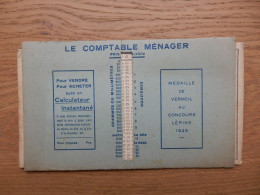 CARTE LE COMPTABLE MENAGER MEDAILLE DE VERMEIL CONCOURS LEPINE 1925 - Matériel Et Accessoires