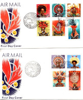 Papua New Guinea, FDC, 1978, Michel 341 - 350, Masks - Papouasie-Nouvelle-Guinée