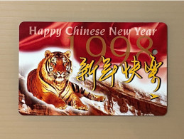 Singapore SMRT TransitLink Metro Train Subway Ticket Card, 1998 Zodiac Year Of The Tiger, Set Of 1 Used Card - Singapore