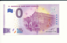 Billet Touristique  0 Euro  - 13 - MARSEILLE, GARE SAINT-CHARLES -  2022-4 -  UEZD -  N° 1728 - Autres & Non Classés