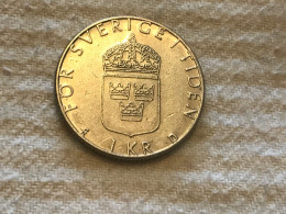 Münze Münzen Umlaufmünze Schweden 1 Krone 1987 - Suède