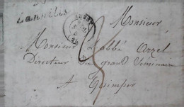 O 7  Llettre Lannilis Pour Quimper - 1849-1850 Cérès