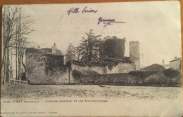 Cpa 24 EYMET L'Ancien Château Et Les Fortifications, éd Guillier,écrote En 1903, Dos Simple - Eymet