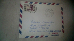 Timbre Congo-Brazzaville  Poste Aérienne Enveloppe  Ayant Voyagée Brazzaville - Bacongo / Toulouse 1965 - Gebraucht
