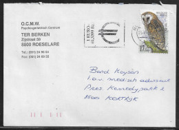 Belgium. Stamp Mi. 2857 On Letter Sent From Roeselare On 25.10.1999 For Kortrijk - Brieven En Documenten