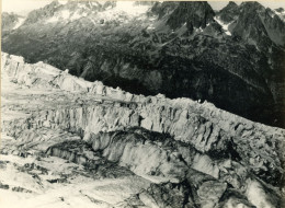 Photo Du Glacier Du Tour, Années 50,format 18/24 - Orte