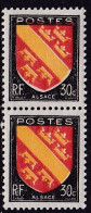 FR7132 - FRANCE – 1946 – COAT OF ARMS - VARIETIES - Y&T # 756(x2) MNH - Nuevos