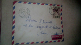 Timbre Congo-Brazzaville  Poste Aérienne Enveloppe  Ayant Voyagée Brazzaville  R.P. / Toulouse 1963 - Usados