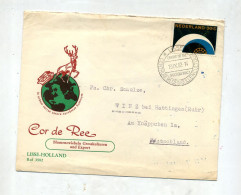 Lettre Cachet Lisse Centre Culture Fleur - Storia Postale